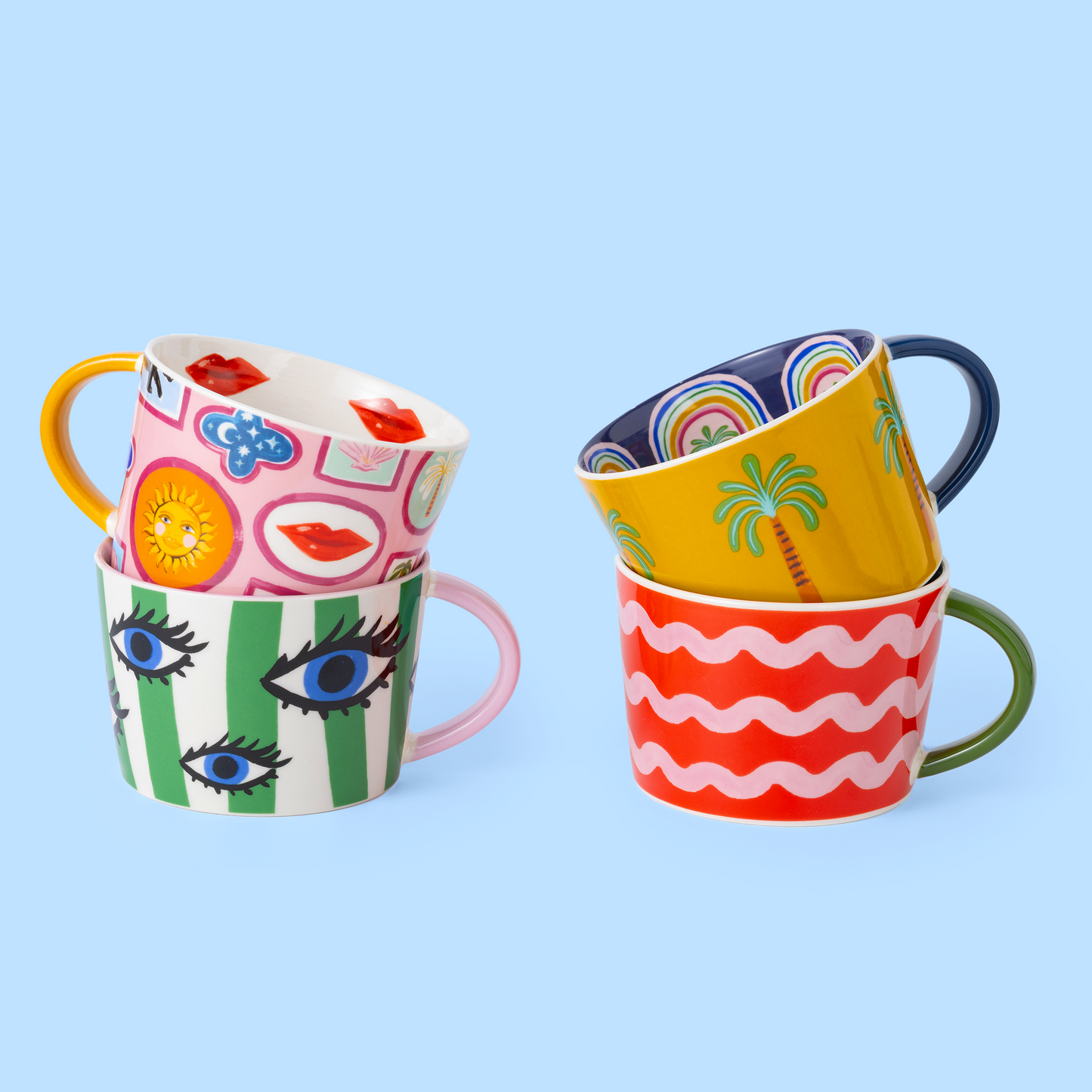 Electric Coast Mixed Mugs - Set of 4