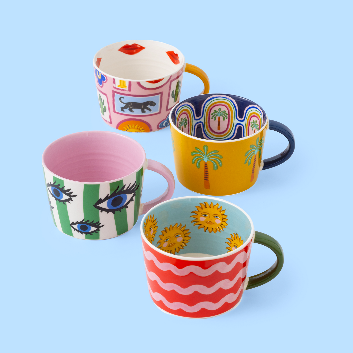 Electric Coast Mixed Mugs - Set of 4
