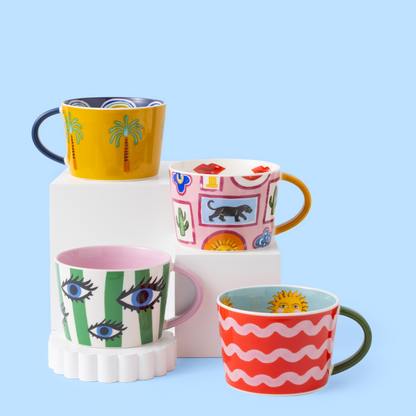 Electric Coast Mixed Mugs - Set of 4