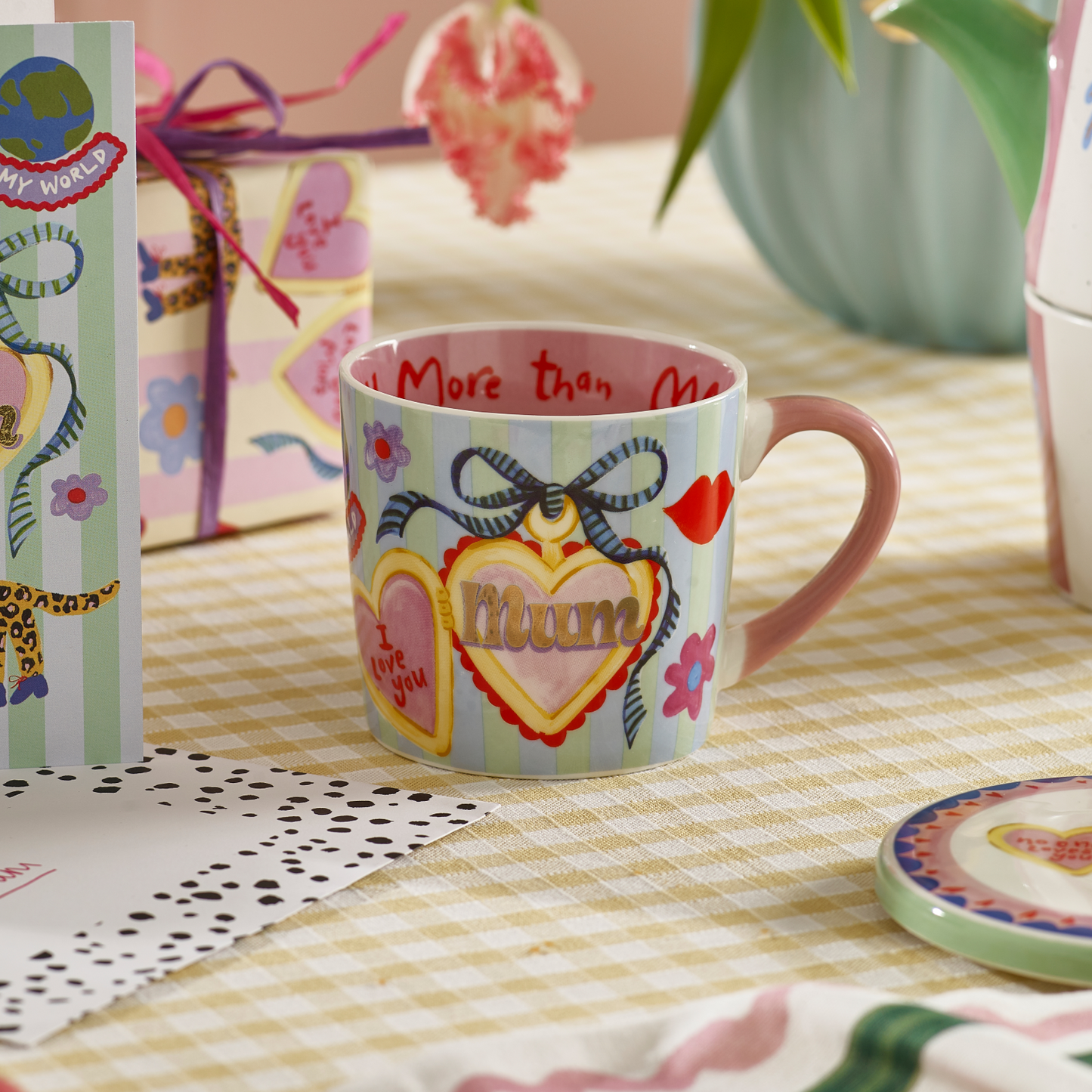 Mum Heart Charm Mug