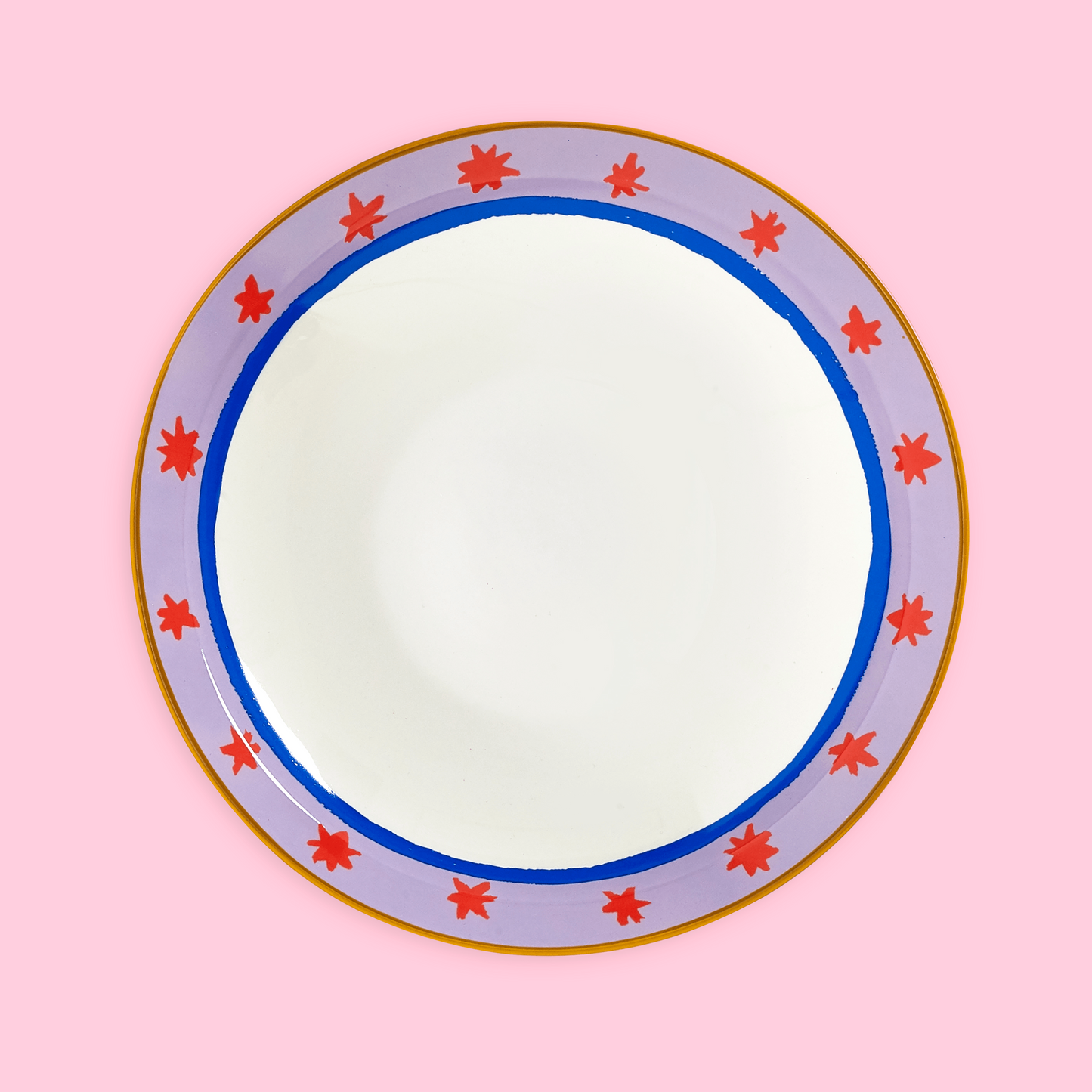 Electric Coast Red Star Pasta Bowl - Set of 4