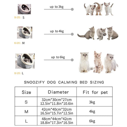 Four Seasons Semi-Enclosed Cat Nest Bed — Soft & Cozy Pet Sleeping Cave