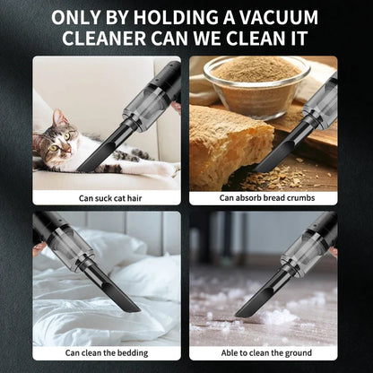 Portable Cordless Handheld Vacuum Cleaner — 5-in-1 Blow & Suction with Multi-Nozzles for Pet Hair, Car & Home