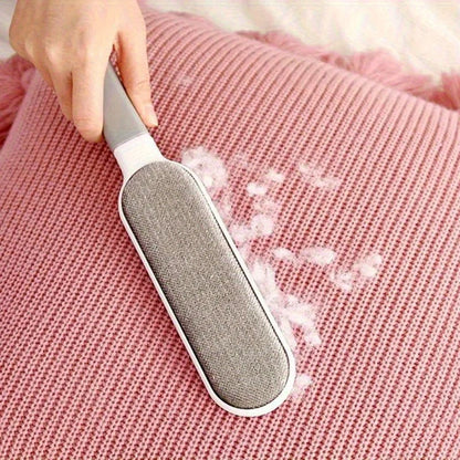 Reusable dust removal brush, double-sided pet hair remover, manual electrostatic adhesive brush, durable polypropylene material