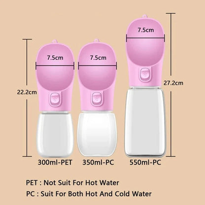 Portable Dog Water Bottle — Leakproof Walking Drinking Bowl for Cats & Dogs