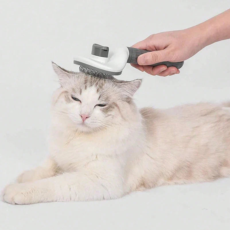 Stainless Steel Pet Comb — Effective Floating Hair Remover for Cats & Dogs