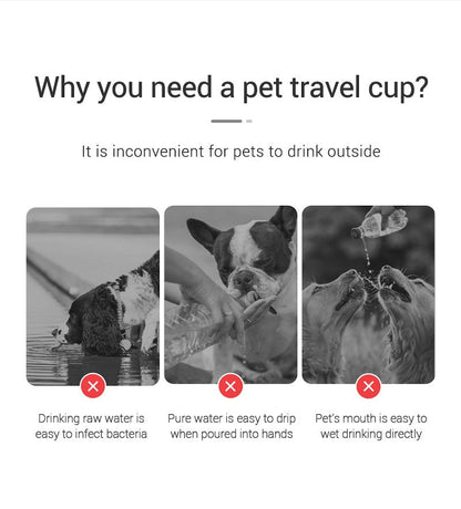 Portable Dog Water Bottle — Leakproof Walking Drinking Bowl for Cats & Dogs