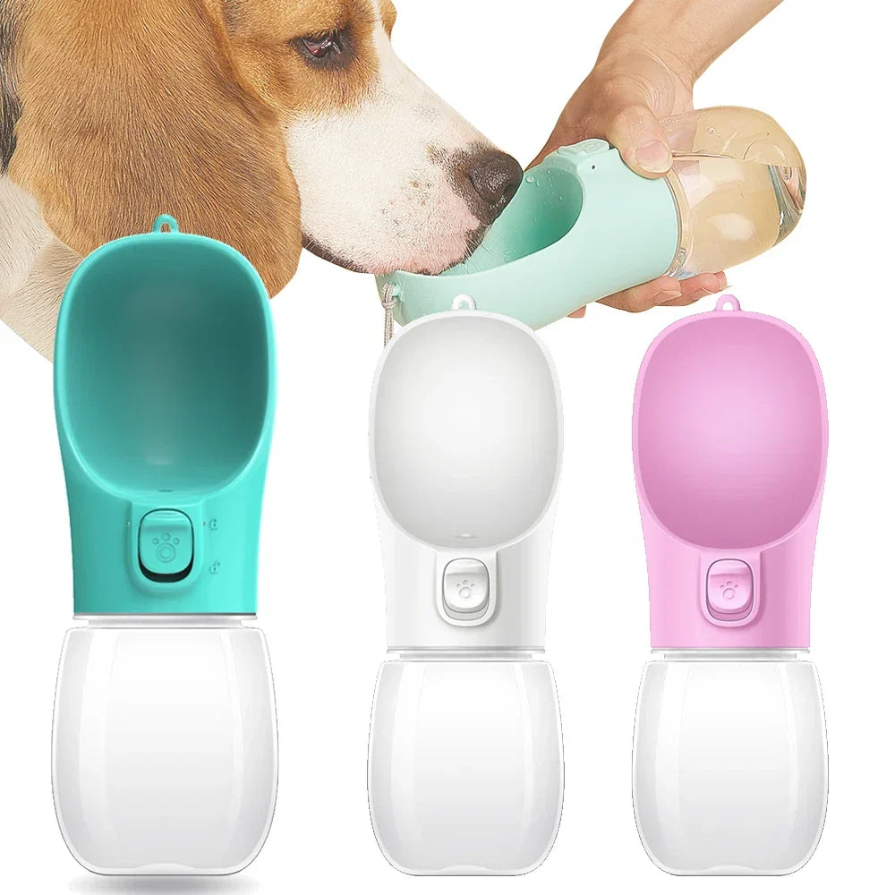 Portable Dog Water Bottle — Leakproof Walking Drinking Bowl for Cats & Dogs