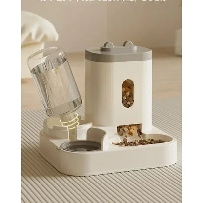 Automatic Pet Feeder with Water Fountain — Large Capacity Raised Bowl for Cats & Dogs