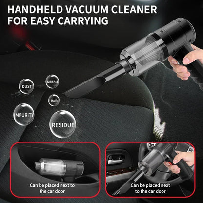 Portable Cordless Handheld Vacuum Cleaner — 5-in-1 Blow & Suction with Multi-Nozzles for Pet Hair, Car & Home