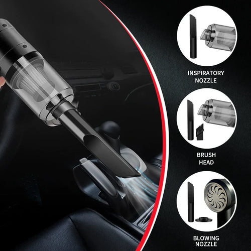 Portable Cordless Handheld Vacuum Cleaner — 5-in-1 Blow & Suction with Multi-Nozzles for Pet Hair, Car & Home