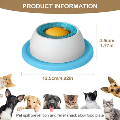 Pet Licking Bowl — Non-Slip Slow Feeder & Educational Lick Toy for Dogs & Cats