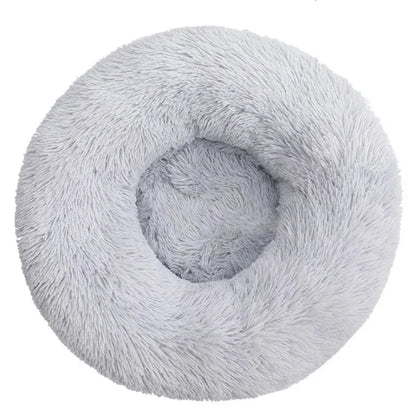 Round Plush Pet Bed — Super Soft Dog & Cat Bed, 6 Sizes (40-90cm)