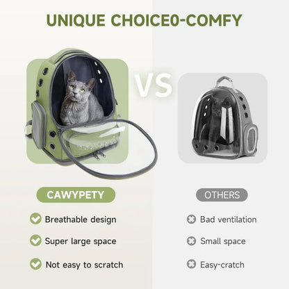 Breathable Transparent Pet Carrier Backpack — Outdoor Travel Bag for Cats & Small Dogs