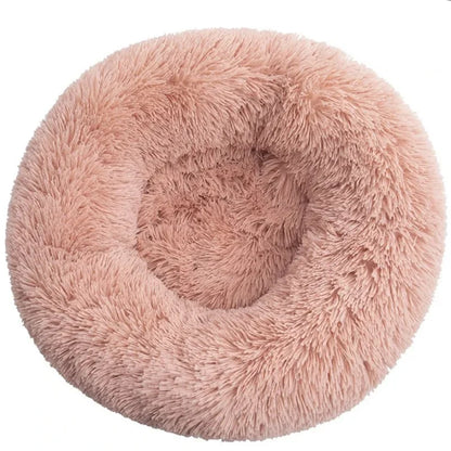 Round Plush Pet Bed — Super Soft Dog & Cat Bed, 6 Sizes (40-90cm)