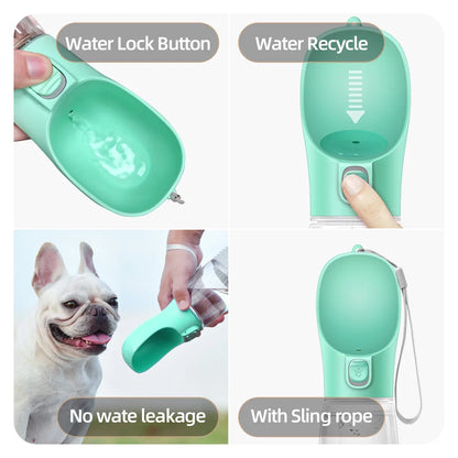 Portable Dog Water Bottle — Leakproof Walking Drinking Bowl for Cats & Dogs