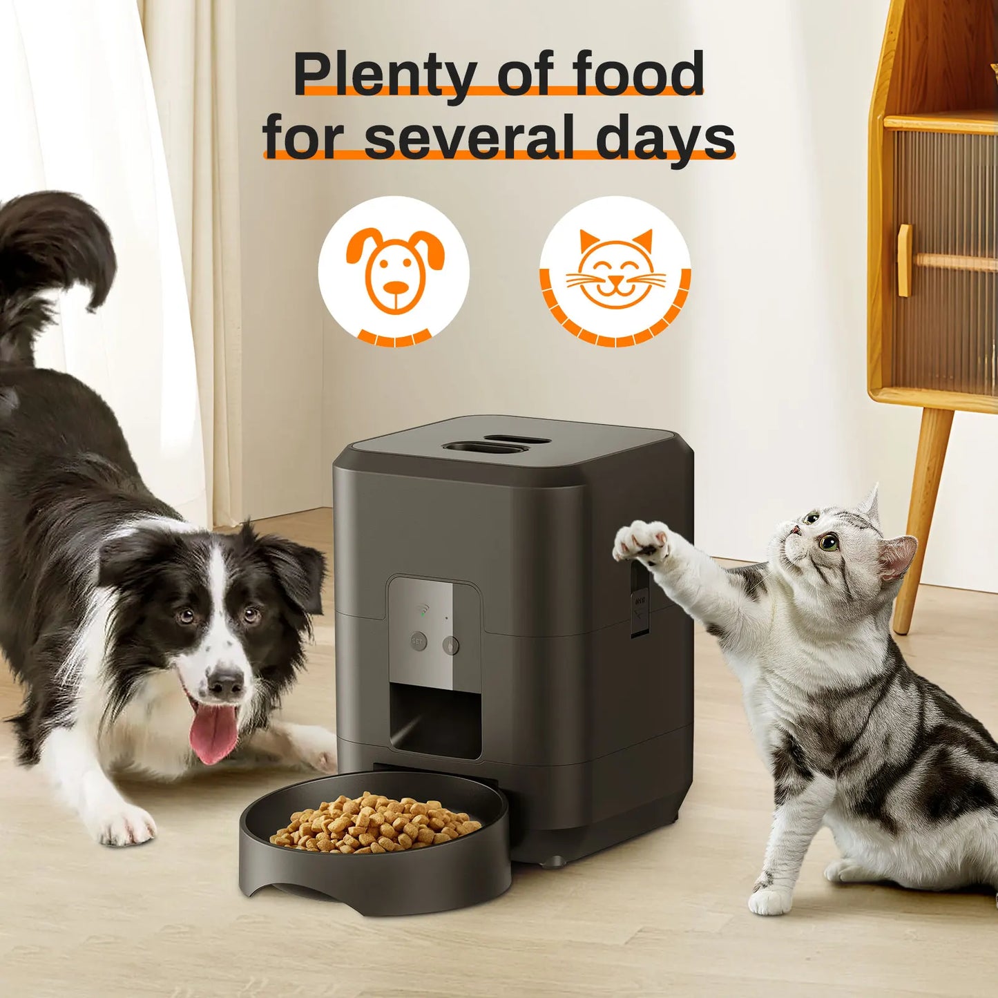 Smart Timed Automatic Pet Feeder — Scheduled Portion Control for Cats & Dogs