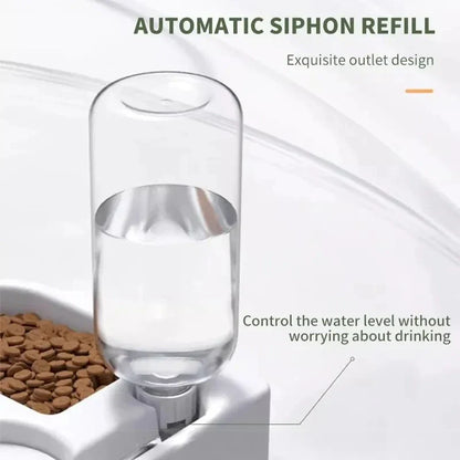 2-in-1 Automatic Pet Bowl — Moisture-Proof Drinking & Feeding Bowl for Cats & Dogs