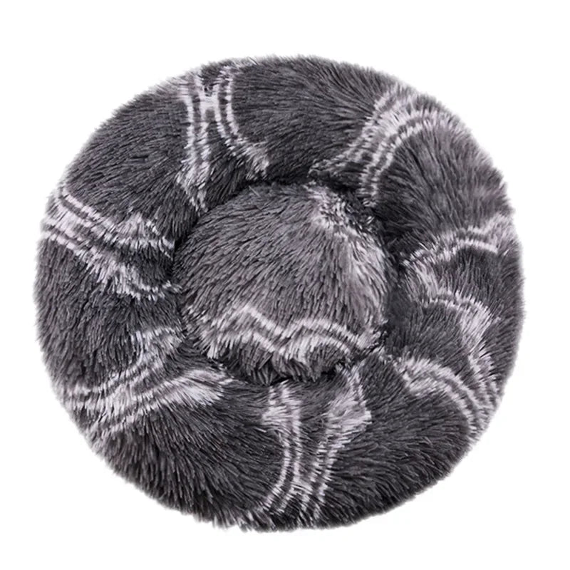 Round Plush Pet Bed — Super Soft Dog & Cat Bed, 6 Sizes (40-90cm)