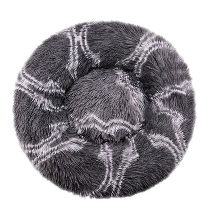 Round Plush Pet Bed — Super Soft Dog & Cat Bed, 6 Sizes (40-90cm)