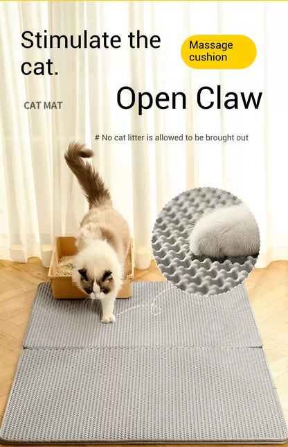 Waterproof Double Layer Cat Litter Trapping Mat — Clean Pad for Litter Box