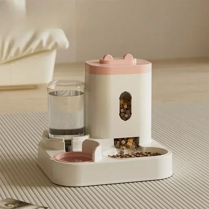 Automatic Pet Feeder with Water Fountain — Large Capacity Raised Bowl for Cats & Dogs