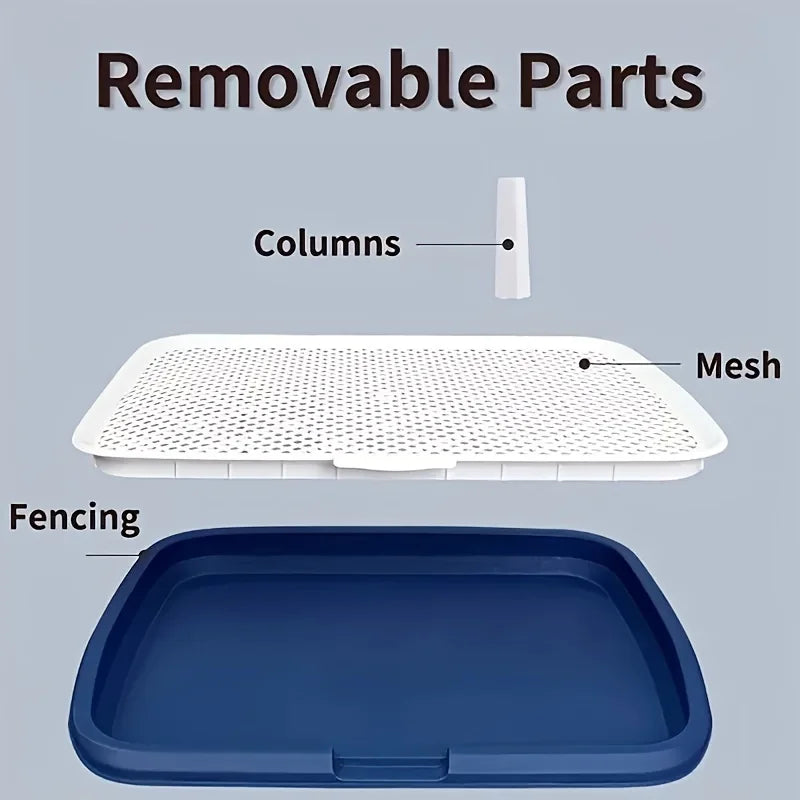 Dog Potty Training Toilet — Reusable Pee Pad Holder with Removable Net Tray