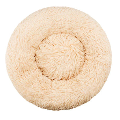 Round Plush Pet Bed — Super Soft Dog & Cat Bed, 6 Sizes (40-90cm)