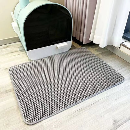 Waterproof Double Layer Cat Litter Trapping Mat — Clean Pad for Litter Box