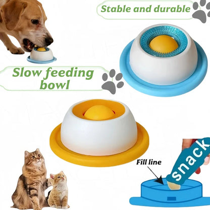 Pet Licking Bowl — Non-Slip Slow Feeder & Educational Lick Toy for Dogs & Cats