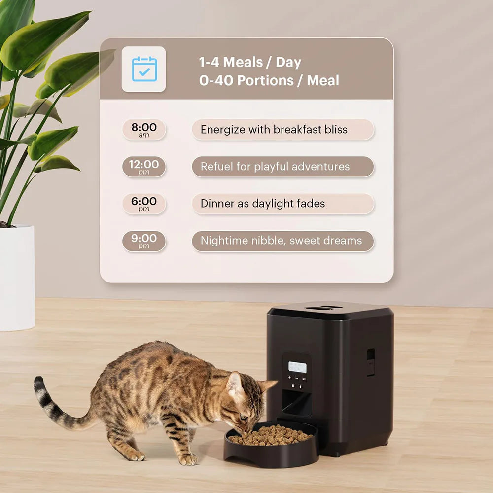 Smart Timed Automatic Pet Feeder — Scheduled Portion Control for Cats & Dogs