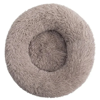 Round Plush Pet Bed — Super Soft Dog & Cat Bed, 6 Sizes (40-90cm)