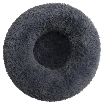 Round Plush Pet Bed — Super Soft Dog & Cat Bed, 6 Sizes (40-90cm)