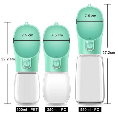Portable Dog Water Bottle — Leakproof Walking Drinking Bowl for Cats & Dogs