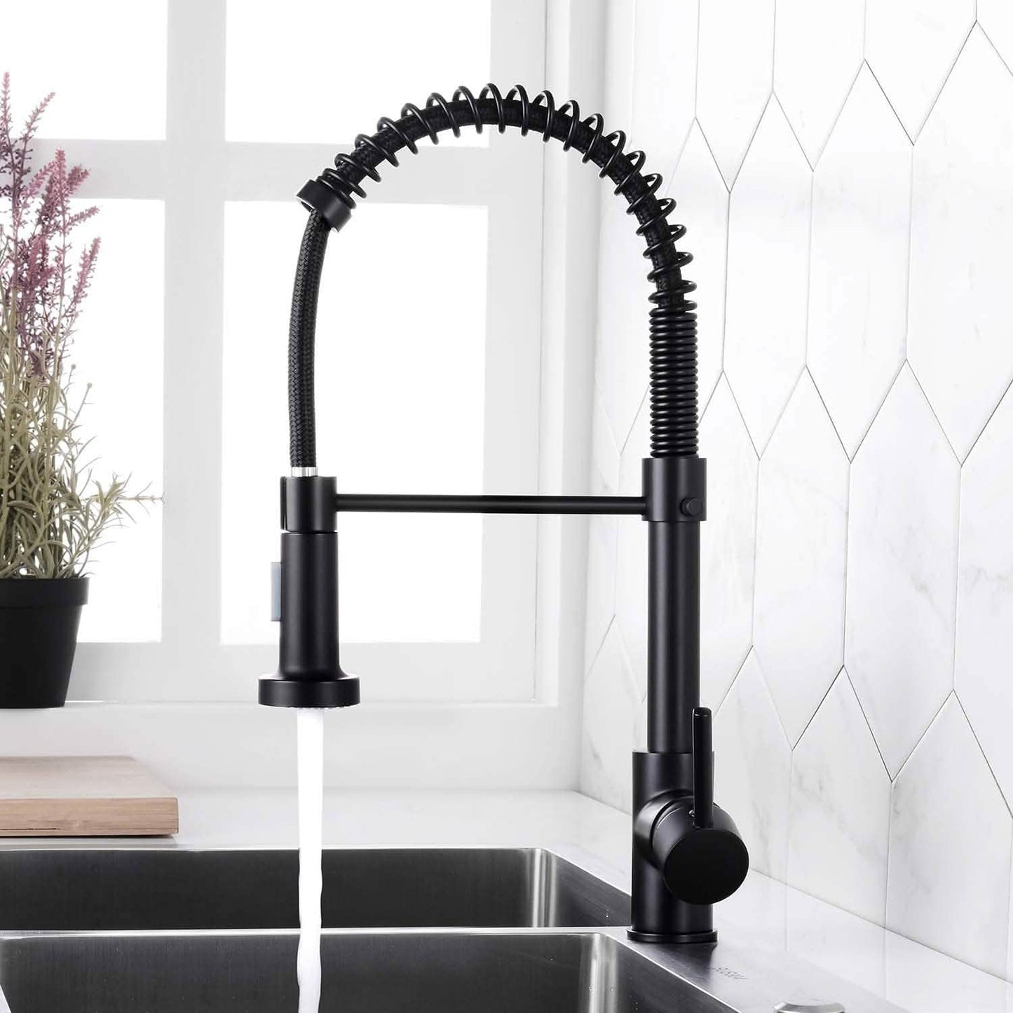 High Arc Spring Kitchen Sink Faucet